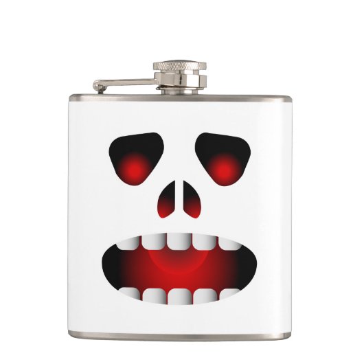 Beängstigender Schädel Flachmann (Vorderseite)