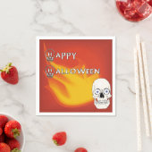 Beängstigender Schädel mit rotem und gelbem Hinter Serviette (Beispiel)