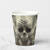 Beängstigender Schädel Pappbecher (Vorderseite)