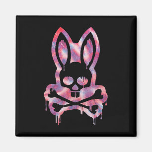 Beängstigender Schädel und Kreuzknochen D Kaninche Magnet