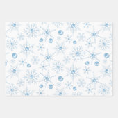 Beängstigender Schädel Weihnachten Schneeflocken Geschenkpapier Set (Vorderseite)