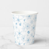 Beängstigender Schädel Weihnachten Schneeflocken Pappbecher (Rechts)