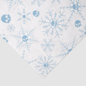 Beängstigender Schädel Weihnachten Schneeflocken Seidenpapier (Ausschnitt)