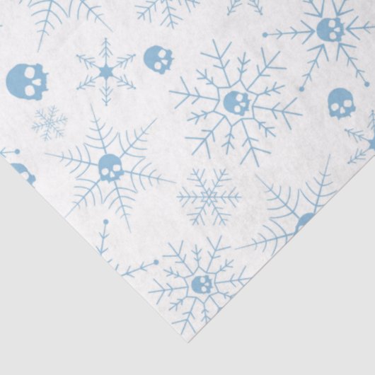Beängstigender Schädel Weihnachten Schneeflocken Seidenpapier (Ausschnitt)