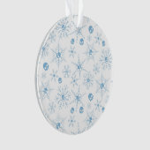 Beängstigender Schädel Weihnachten Schneeflocken w Ornament (Vorderseite)