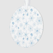 Beängstigender Schädel Weihnachten Schneeflocken w Ornament (Vorderseite)