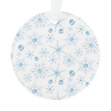 Beängstigender Schädel Weihnachten Schneeflocken w