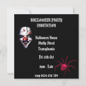 beängstigender schlechter Clown Einladung (Rückseite)