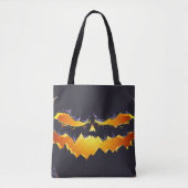 Beängstigender Schwarzer Jack O'lantern Tasche (Vorderseite)