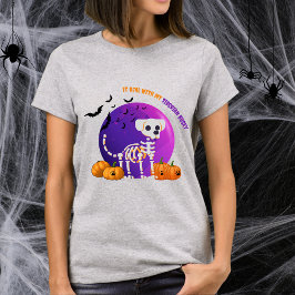 Beängstigender sibirischer Husky Halloween Full Mo T-Shirt