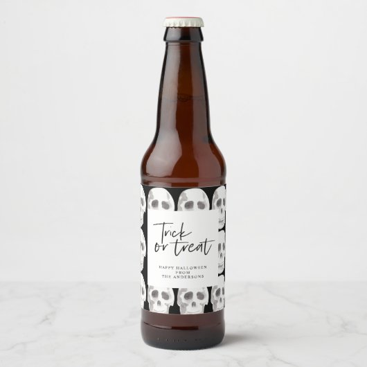 Beängstigender Skulpturentakt oder -bearbeitung | Bierflaschenetikett (Vorderseite)