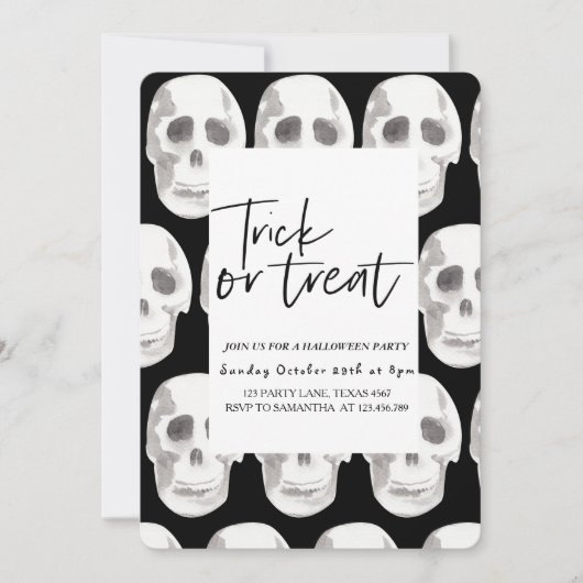 Beängstigender Skulpturentakt oder -bearbeitung |  Einladung (Vorderseite)