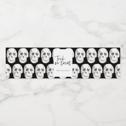 Beängstigender Skulpturentakt oder -bearbeitung |  Wasserflaschenetikett (Einzelnes Label)