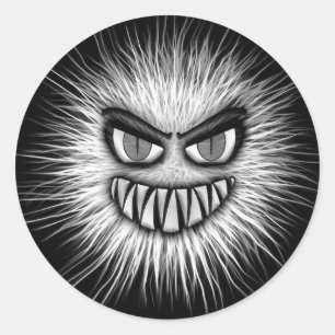 Beängstigender Snowman Runder Aufkleber