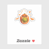 Beängstigender Softball Jack O39Lantern Pumpkin Ha Aufkleber (Blatt)