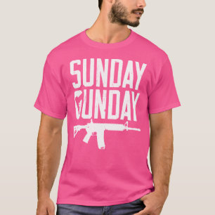 Beängstigender Sonntagsgunday Ar15 Gun T-Shirt