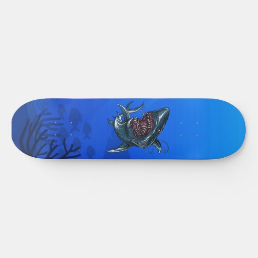 Beängstigender Spaß am Fierce Ocean Shark Skateboard (Horizontal)