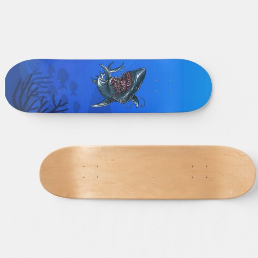 Beängstigender Spaß am Fierce Ocean Shark Skateboard (Horizontal)