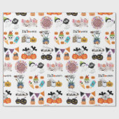 Beängstigender Spaß und unheimlich Halloween Geschenkpapier (Flach)