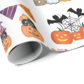 Beängstigender Spaß und unheimlich Halloween Geschenkpapier (Rolleneckpunkt)
