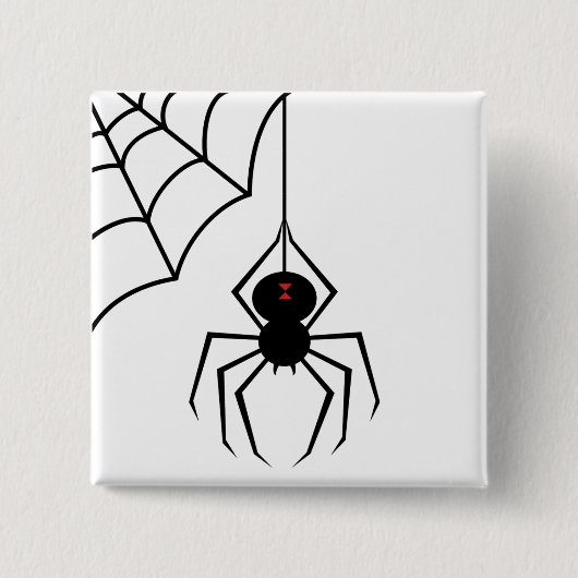 Beängstigender Spinnenknopf Button (Vorderseite)