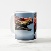 Beängstigender Spinosaurus Dinosaur, Kaffeetasse (Vorderseite Links)