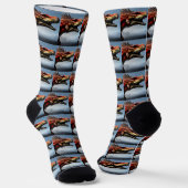 Beängstigender Spinosaurus Dinosaur, Socken (Gewinkelt)
