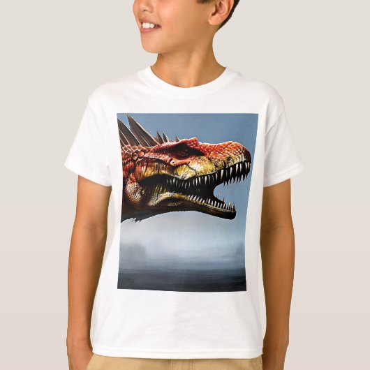 Beängstigender Spinosaurus Dinosaur, T-Shirt (Vorderseite)