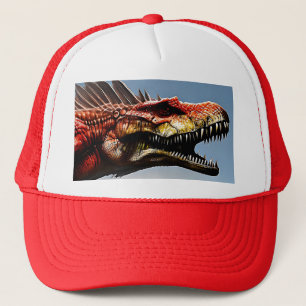 Beängstigender Spinosaurus Dinosaur, Truckerkappe