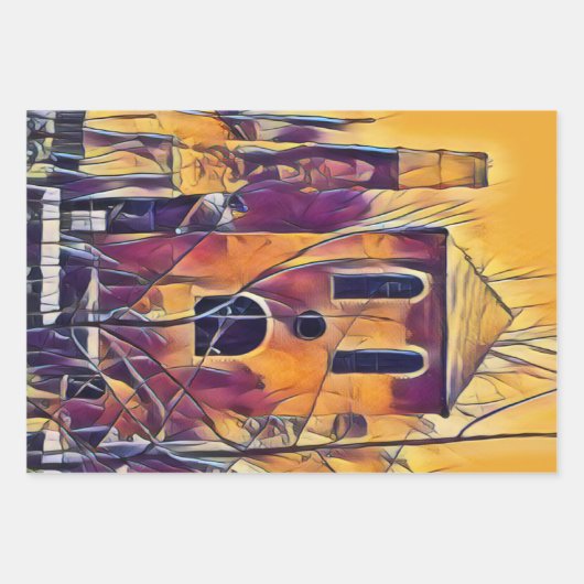 BEÄNGSTIGENDER SPOOKING GESCHENKPAPIER SET (Vorderseite 3)