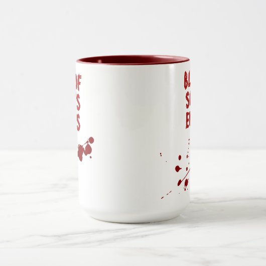 Beängstigender Spritzer Blut meines Feindes Hallow Tasse (Zentrum)