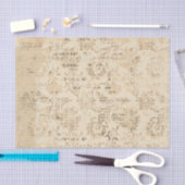 Beängstigender Tan und Schwarz Vintag Seidenpapier (Handwerk)