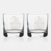 Beängstigender und Niedlicher Trick oder Treff Hal Whiskyglas (Rückseite)