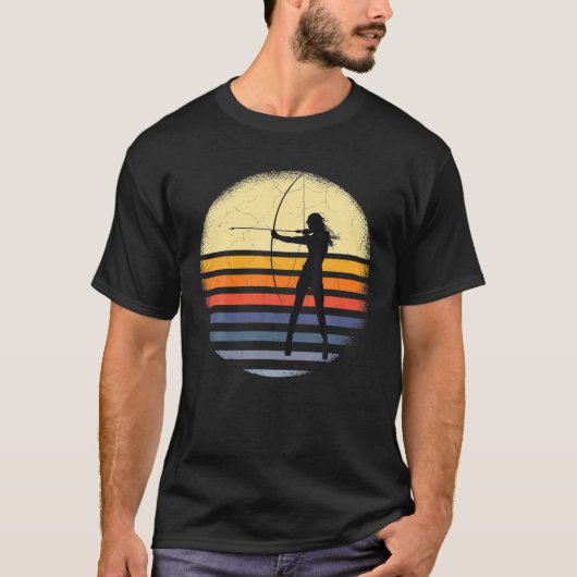 Beängstigender Vintager Bogenschütze T-Shirt (Vorderseite)