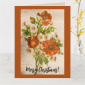 Beängstigender Vintager Viktorianischer Botanische Karte (Gelbe Blume)