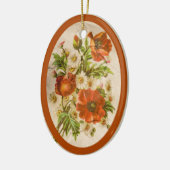 Beängstigender Vintager Viktorianischer Botanische Keramik Ornament (Links)