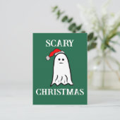 Beängstigender Weihnachtsgast Postkarte (Stehend Vorderseite)