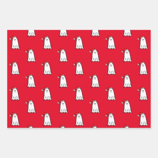 Beängstigender Weihnachtsgeister mit Weihnachtsman Geschenkpapier Set (Vorderseite 3)