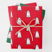 Beängstigender Weihnachtsgeister mit Weihnachtsman Geschenkpapier Set (Beispiel)