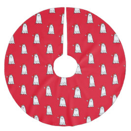 Beängstigender Weihnachtsgeister mit Weihnachtsman Polyester Weihnachtsbaumdecke