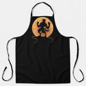 Beängstigender Werewolf Howling Trick oder Treat H Schürze (Vorderseite)