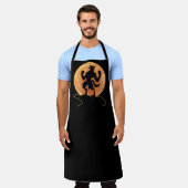 Beängstigender Werewolf Howling Trick oder Treat H Schürze (Getragen)