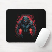 Beängstigender Werwolf Full Moon Halloween Kostüm  Mousepad (Mit Mouse)