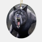 beängstigender Werwolf Keramik Ornament (Links)