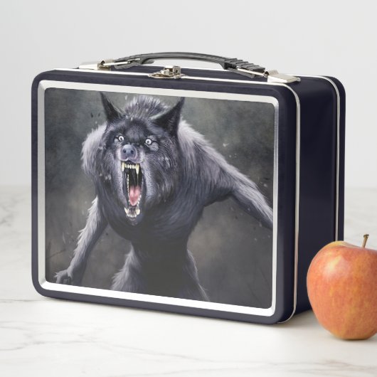 beängstigender Werwolf Metall Brotdose (Beispiel)