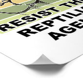 Beängstigender Widerstand gegen die Reptilien-Agen Poster (Ecke)