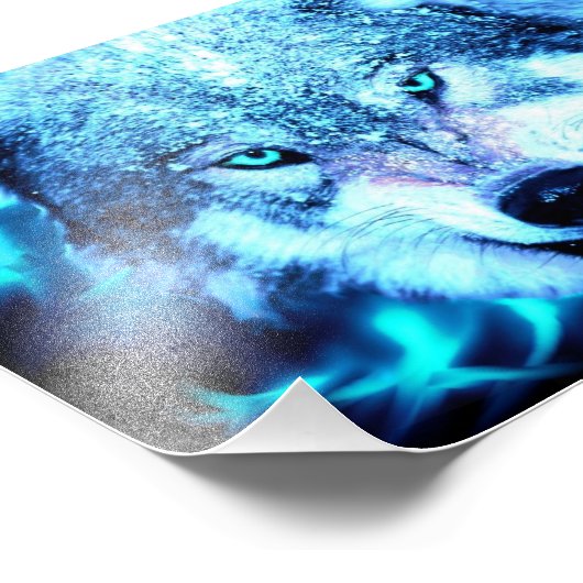 Beängstigender Wolf Fotodruck (Ecke)