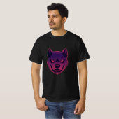 Beängstigender Wolf: Neon T - Shirt Art (Vorne ganz)