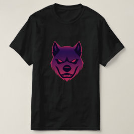 Beängstigender Wolf: Neon T - Shirt Art