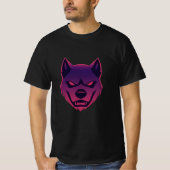Beängstigender Wolf: Neon T - Shirt Art (Vorderseite)